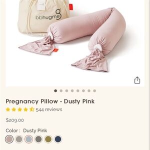 Bbhugme Pregnancy Pillow dusty pink